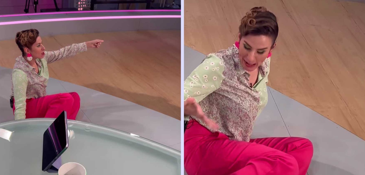 Lady Ganga sufrió caída en estudio de 'Hoy se habla' que no salió al aire: 