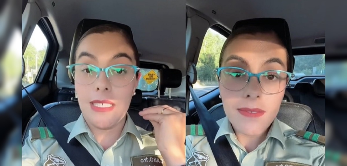 Carabinera le 'paró los carros' a usuario que la criticó por tener TikTok: 