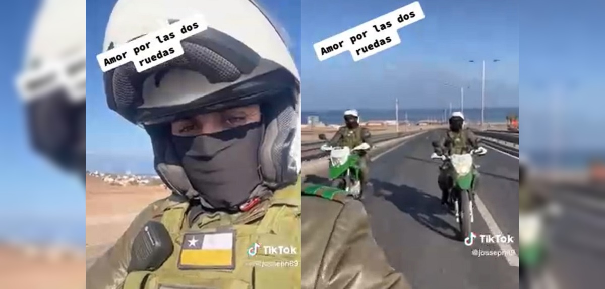 Carabineros se grabaron con celular en mano conduciendo motos: Ley No Chat lo prohíbe