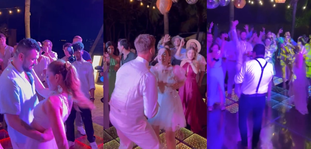 Con capitanes y barra libre: la desenfrenada fiesta de matrimonio de Belén Soto y Branko Bacovich