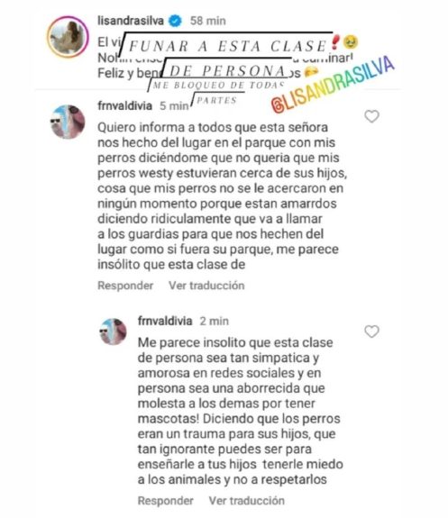 Lisandra Silva funa parque hijos perros