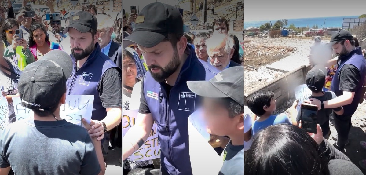 Gabriel Boric niños Punta Lavapié