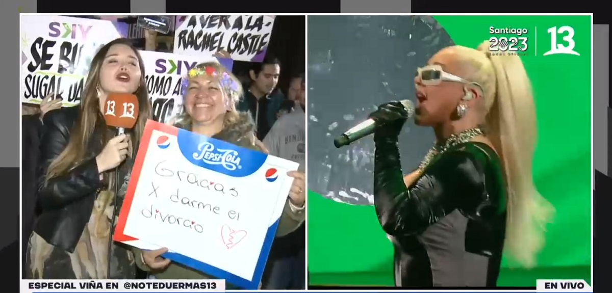 La historia detrás de curiosa pancarta de una fan de Christina Aguilera: 