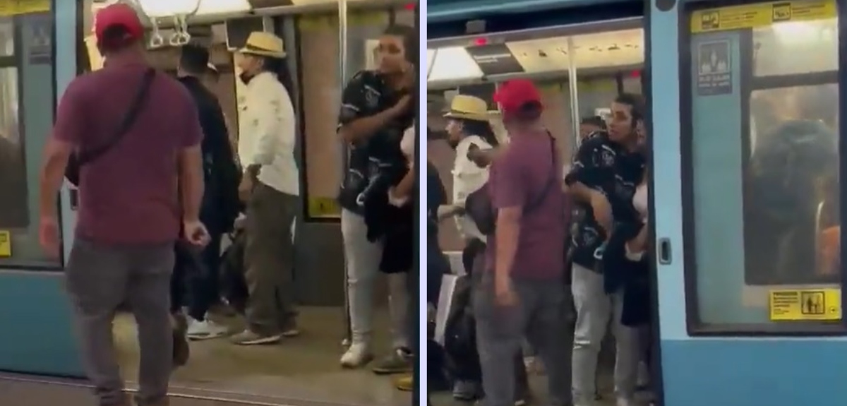 Graban a hombre que amenazó con una pistola a pasajeros del Metro en estación Santa Ana