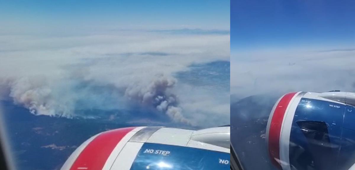 Impactantes registros: así se ve la región del Biobío desde el aire por los incendios forestales