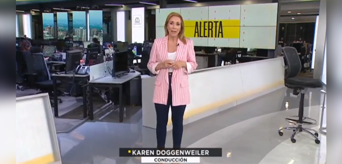 Karen Doggenweiler sorprendió al conducir noticiero de Mega en medio de cobertura por incendios