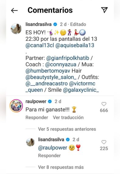 Mensaje de Raúl Peralta a Lisandra Silva