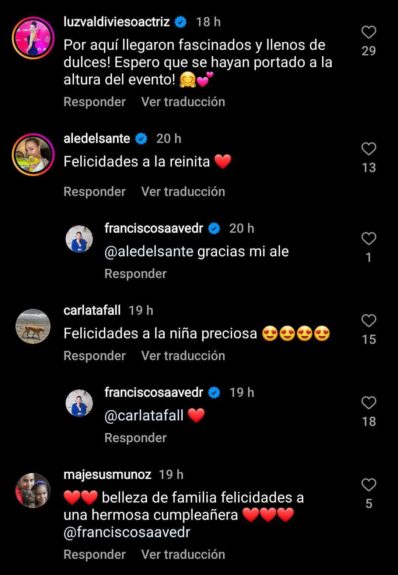 Luz Valdivieso reaccionó cumpleaños hija Pancho Saavedra