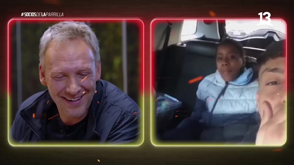 Martín Cárcamo fue sorprendido con tierno saludo de su hijo Mariano en Socios de la parrilla