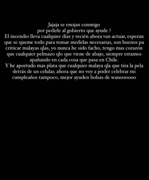Pailita criticó al gobierno por ayuda contra incendios y generó polémica: "Recién van a actuar"