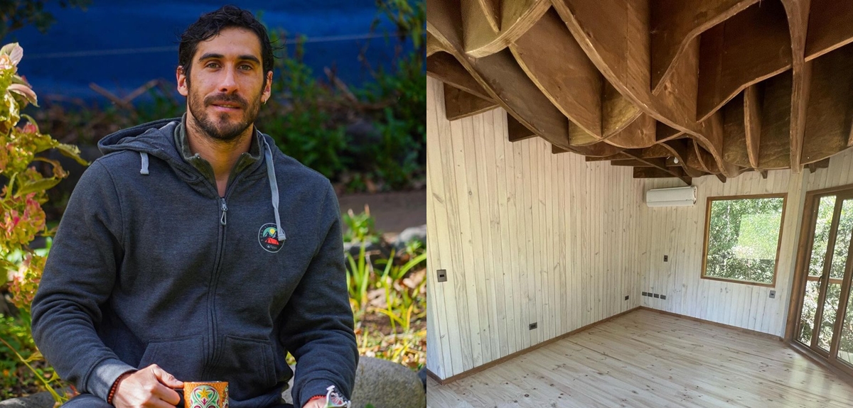 Pedro Astorga mostró la especial utilidad deportiva que le dio al techo de su casa en Pucón