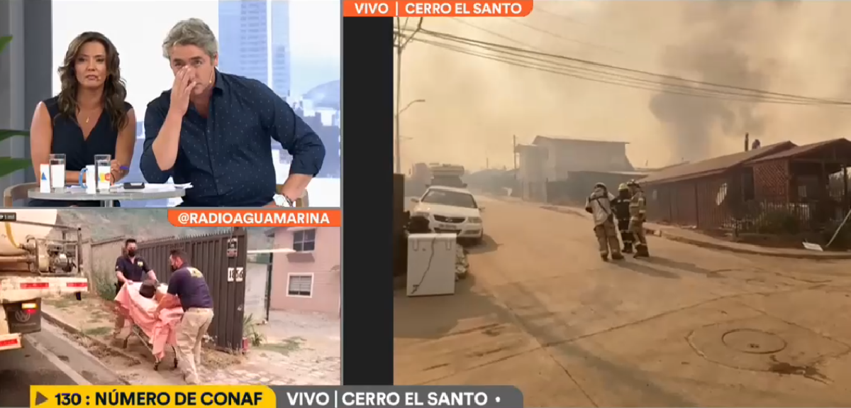Periodista de Tu Día se quebró al relatar incendio en Tomé: 