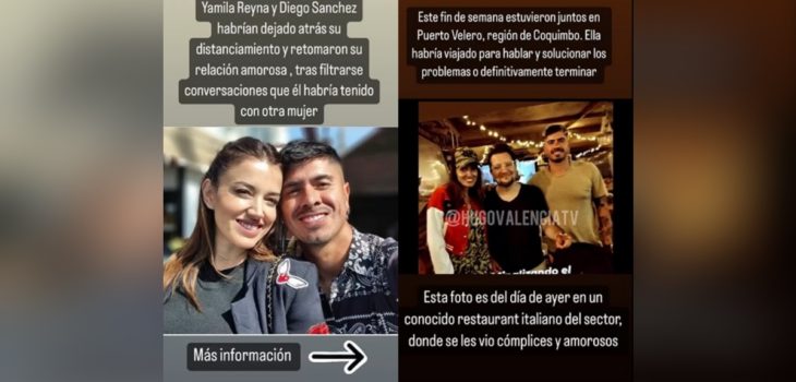 Reconciliación de Yamila Reyna y Diego Sánchez