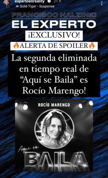 Rocío Marengo eliminada Aquí se Baila
