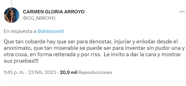 Respuesta Carmen Gloria tuitero
