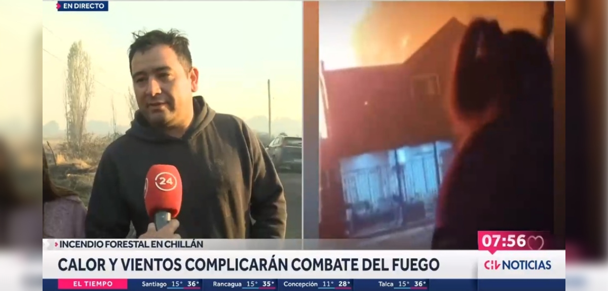Hombre acusó problemas para evacuar tras incendio en Chillán: 