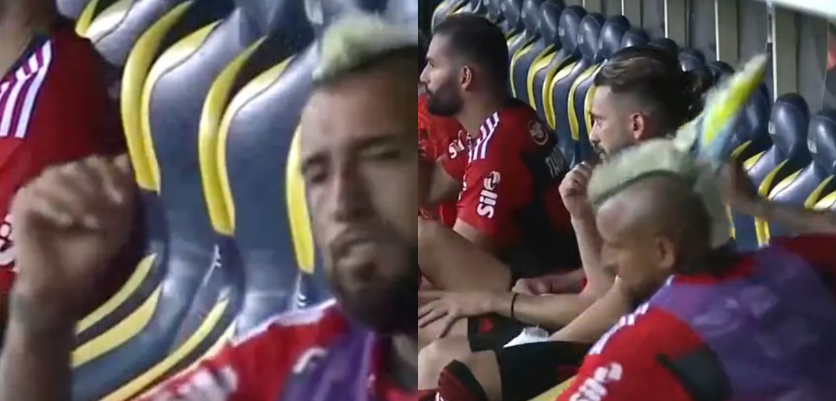 Captan furiosa reacción de Arturo Vidal tras no ser considerado en triunfo del Flamengo