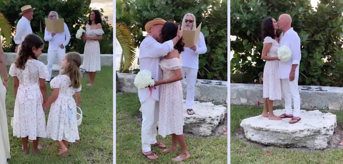 Con romántica e íntima ceremonia: Bruce Willis y su esposa renovaron votos en su 14 aniversario