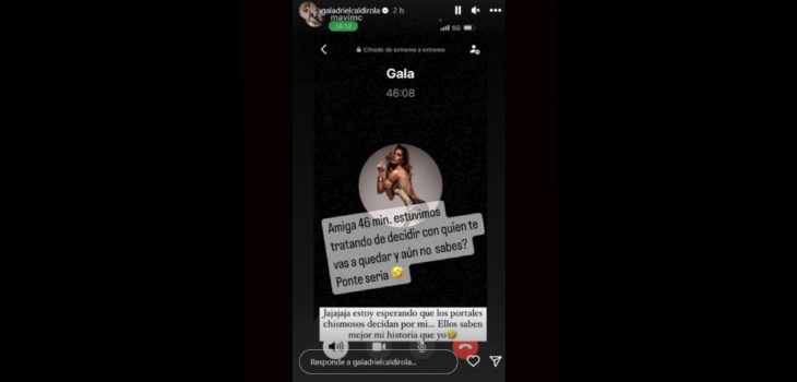 Gala Caldirola respuesta