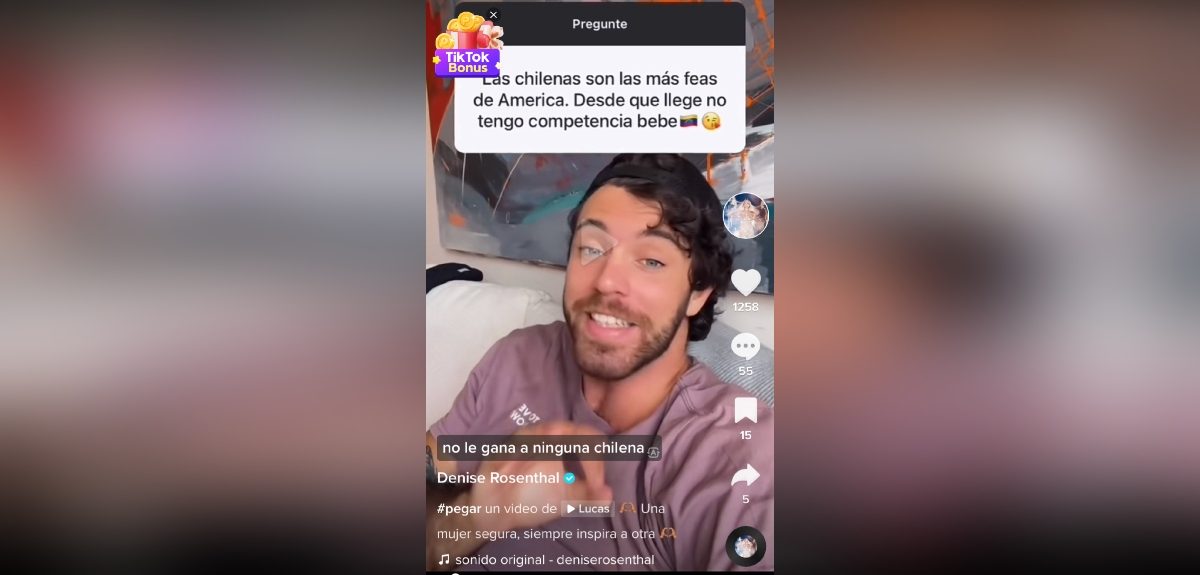 Reacción de Denise Rosenthal a video de Luis Crespo