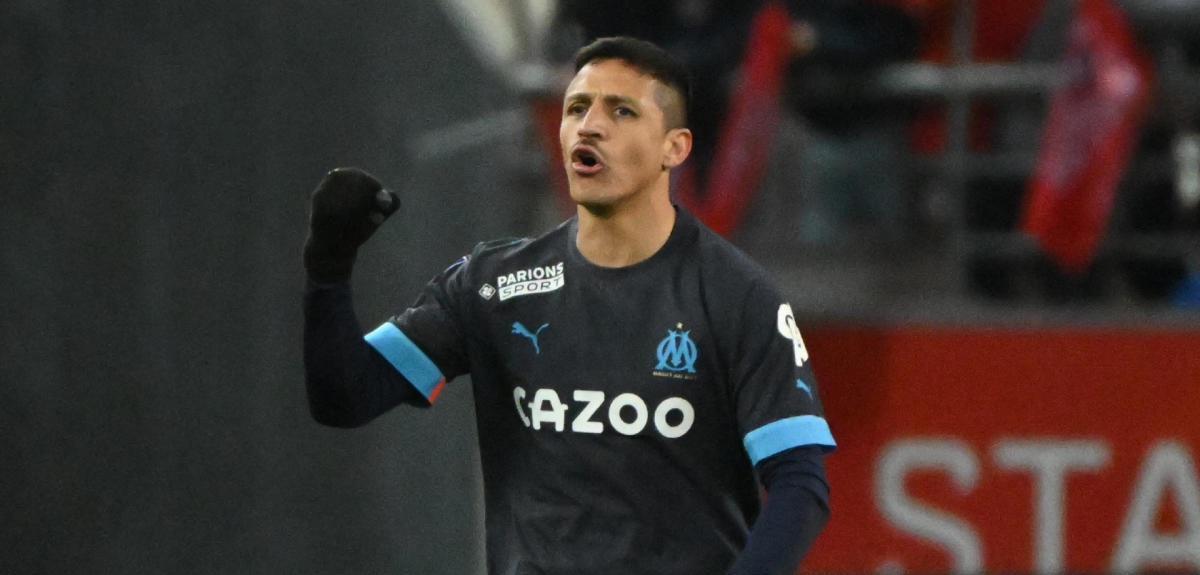 Marcó golazo de tiro libre: revisa las dos anotaciones de Alexis Sánchez en triunfo del Marsella