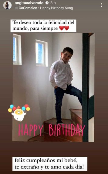 Angie Alvarado cumpleaños hermano menor