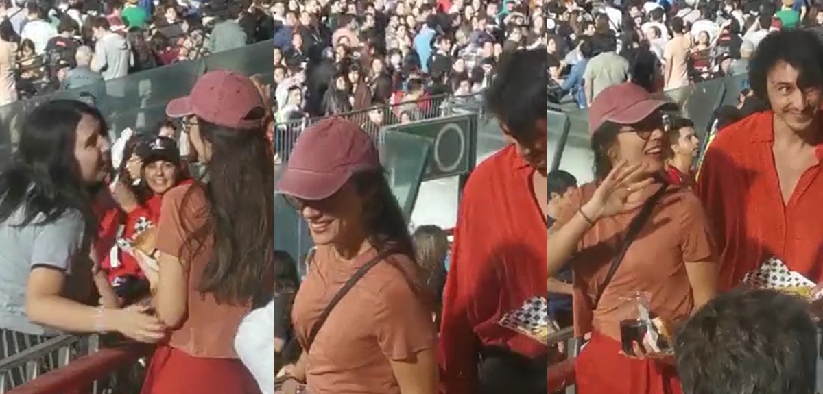 Camila Vallejo y Abel Zicavo fueron ovacionados al llegar a concierto de Los Bunkers en Santa Laura