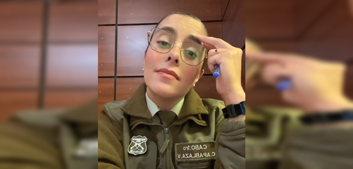Carabinera viral en TikTok reaccionó a crimen de sargento Olivares: 