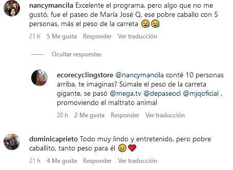 El reclamo que se repitió tras emisión de 'De paseo'.