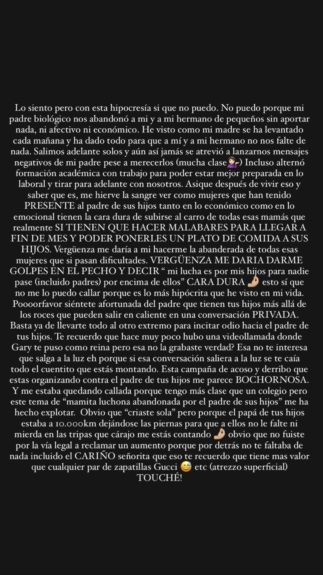 Descargo Cristina Morales expareja Gary Medel