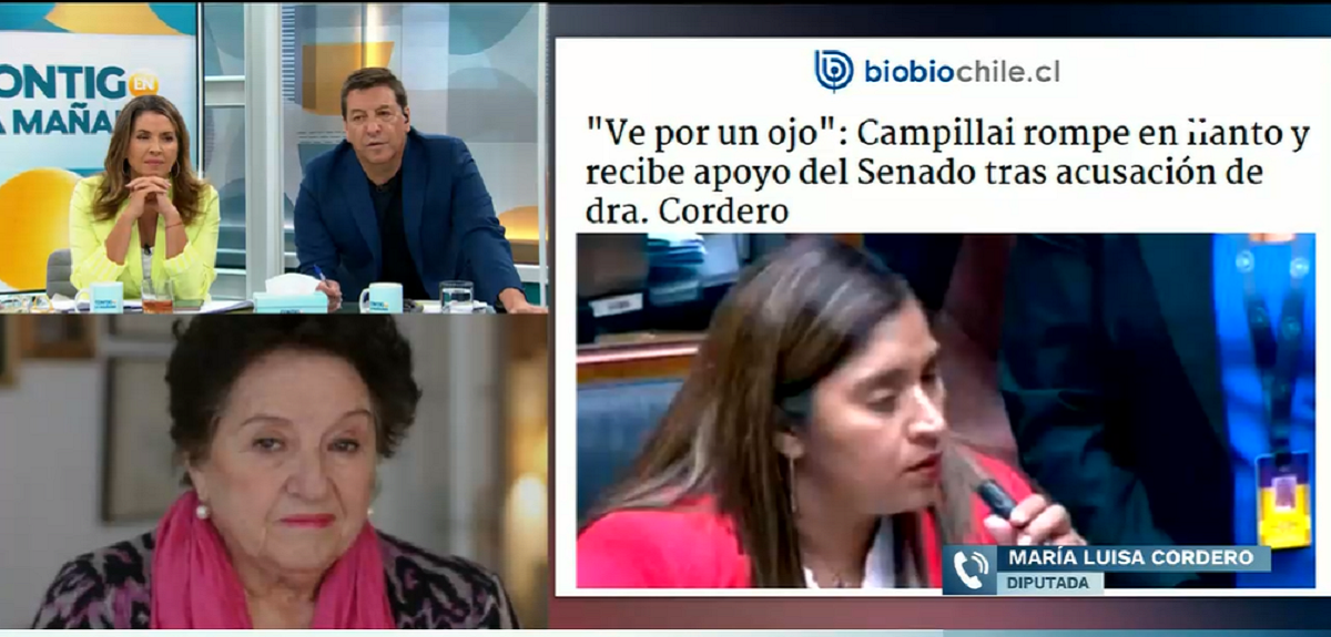 Dra. Cordero cortó contacto con CHV tras tenso cruce con JC Rodríguez y Monse Álvarez: 