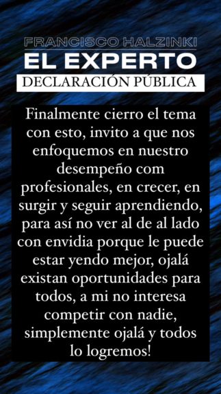 Francisco Halzinki responde acusaciones Sergio Rojas Me Late