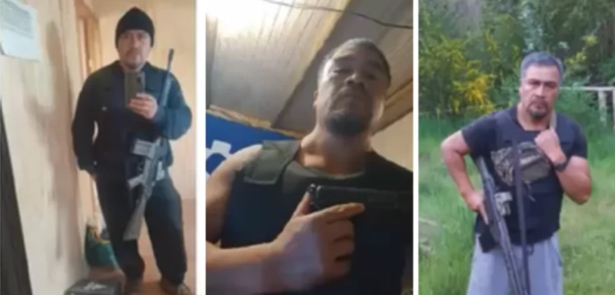 Revelan imágenes del celular de Héctor Llaitul: aparece portando armas y chaleco antibalas