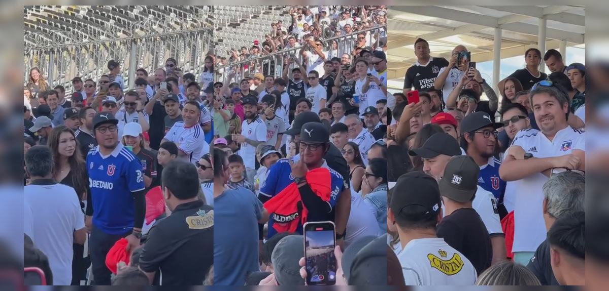 Viralizan a despreocupado hincha de la U en sector de Colo Colo en el Monumental: así fue recibido