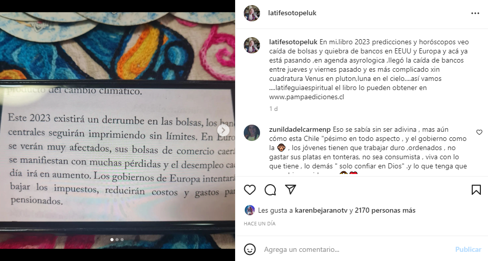 Latife Soto alertó sobre preocupante vaticinio que "ya está pasando”: analizó futuro de Chile 