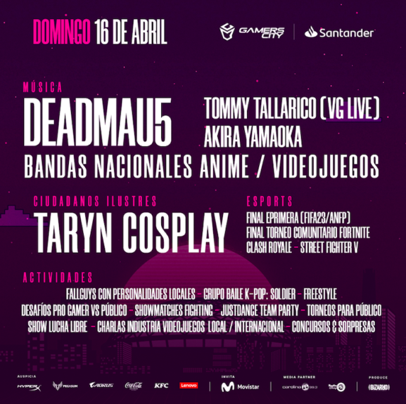 Con Juan Guarnizo, AriGameplays y DeadMau5: revisa el lineup por día de GamersCity