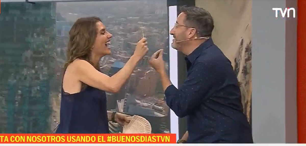 Eduardo Fuentes lanzó broma en Buenos días a todos y recibió reto de María Luisa: 