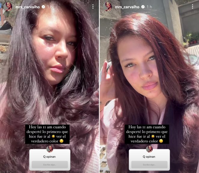 Michelle Carvalho nuevo look cabello cambia color