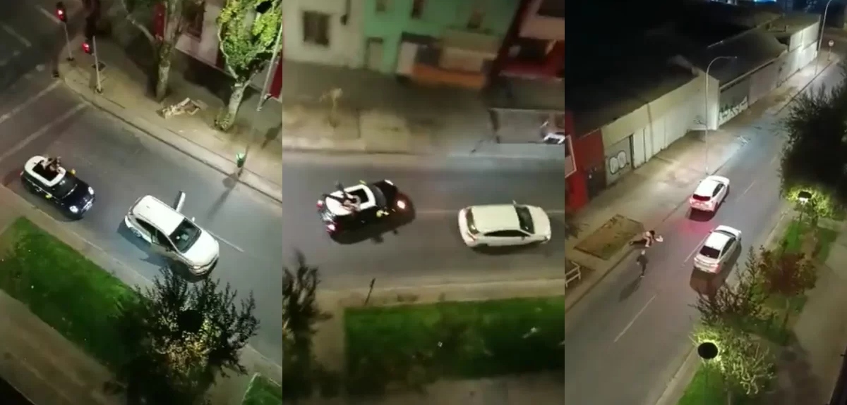 Mujer víctima de encerrona se subió a techo de su auto para evitarla: video captó su desesperación