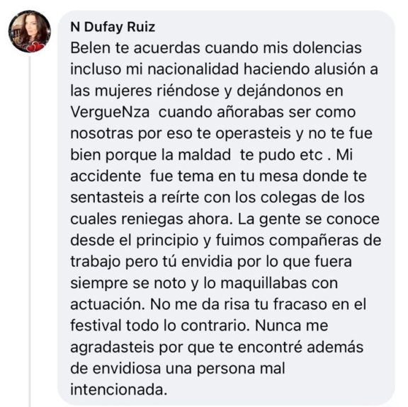 Pilar Ruiz se lanzó en picada contra Belén Mora.