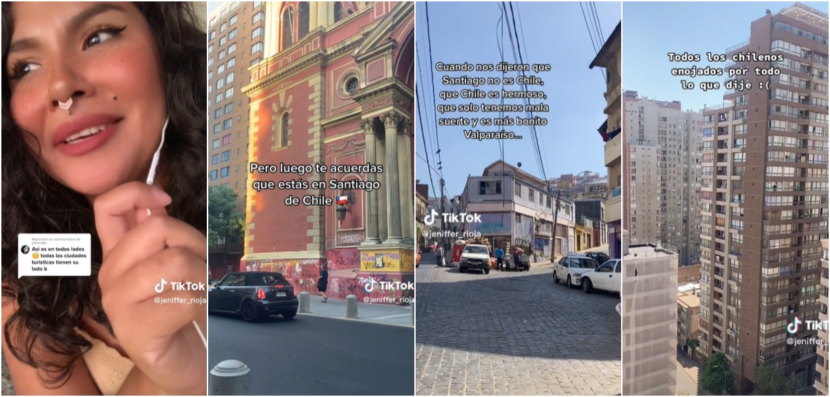 Tiktoker mexicana causa polémica por opinión de Valparaíso y Santiago: 