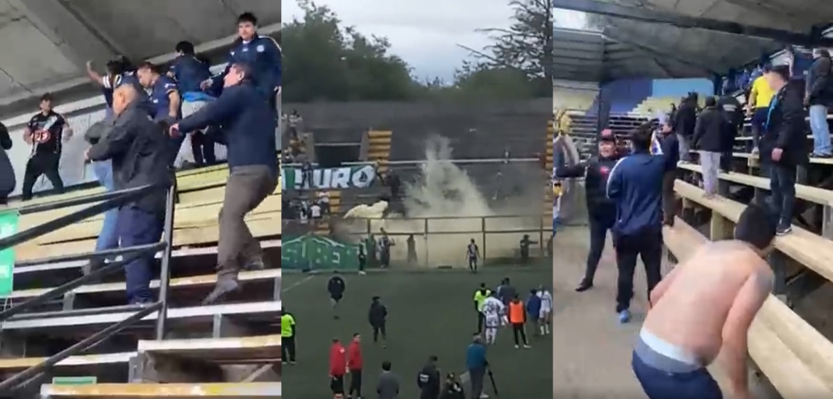 Brutal riña entre barristas obligó a suspender encuentro 