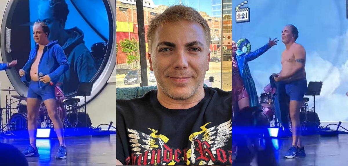 Cristian Castro se hizo viral tras desnudarse en pleno concierto de Miranda!
