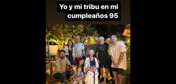 Delfina Guzmán y su familia