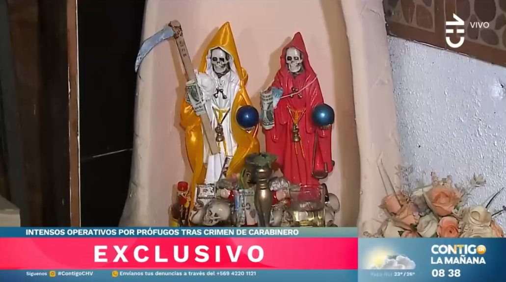 El "altar narco" de magia negra que tenía casa donde se escondían detenidos por crimen de carabinero