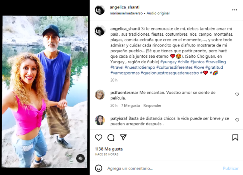 Angélica Sepúlveda dedicó particular (y enigmático) mensaje a su galán turco: “Sé que tienes que partir” 