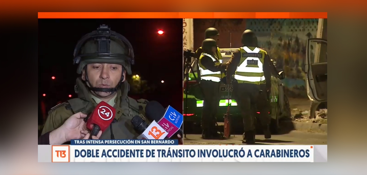 Patrullaje preventivo terminó en persecución en San Bernardo: 3 carabineros lesionados