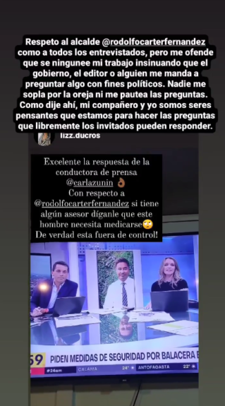 Carla Zunino contra alcalde Carter tras tenso cruce en 24 AM: "Me ofende que se ningunee mi trabajo"