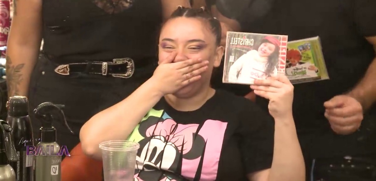 Christell Rodríguez se emocionó al ver una foto de su infancia en Aquí se baila: 