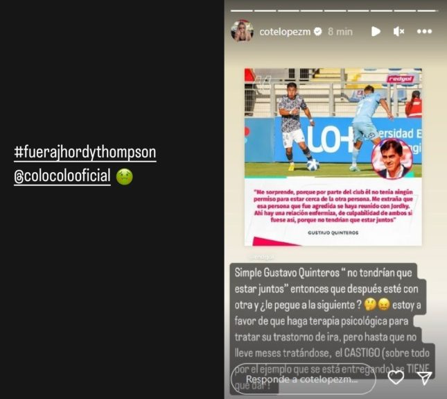 Cote López mensaje Gustavo Quinteros